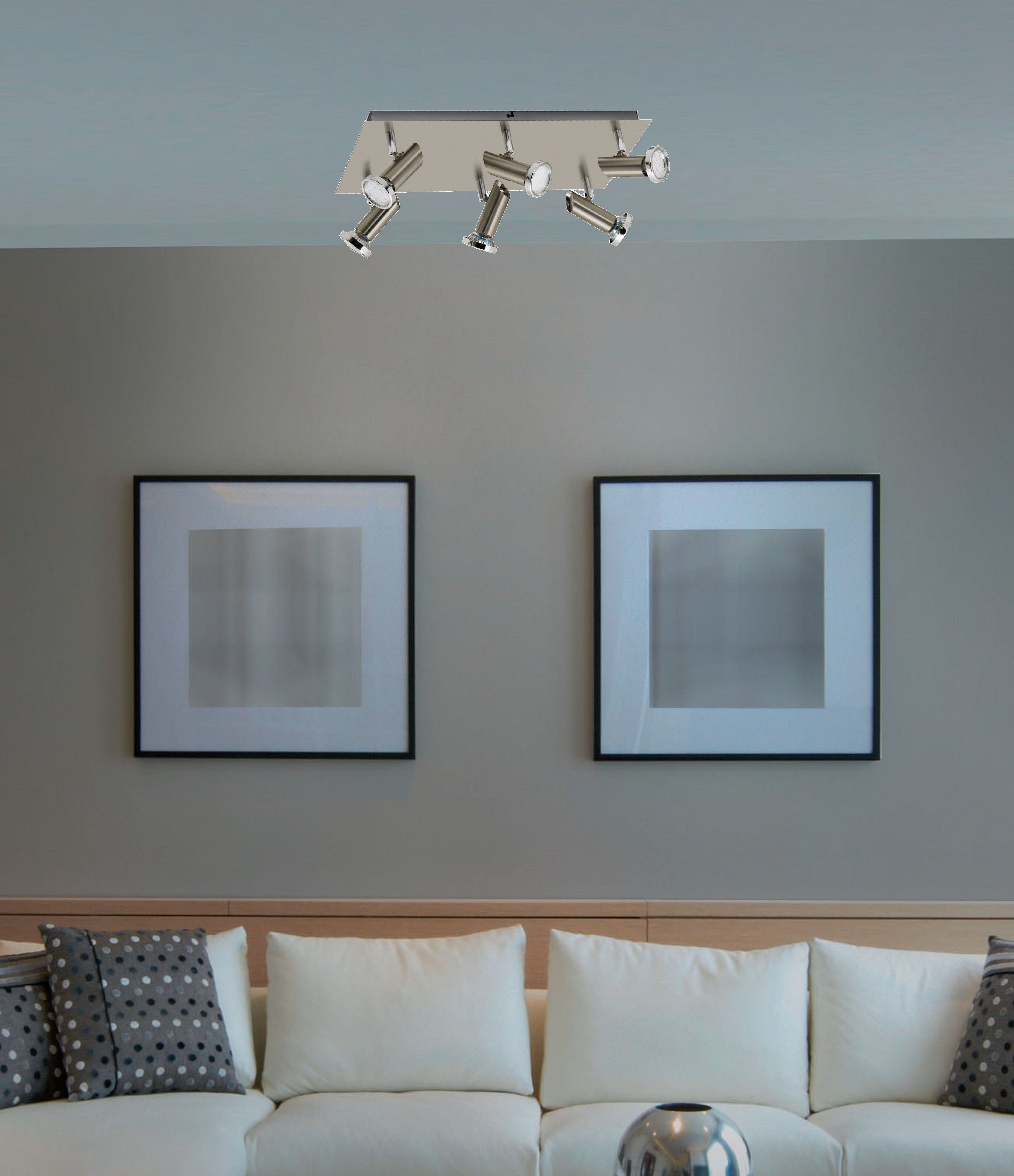 TRANGO LED Deckenstrahler, 3 Stufen dimmbar, 6-flammig 3093SD LED Deckenleu günstig online kaufen