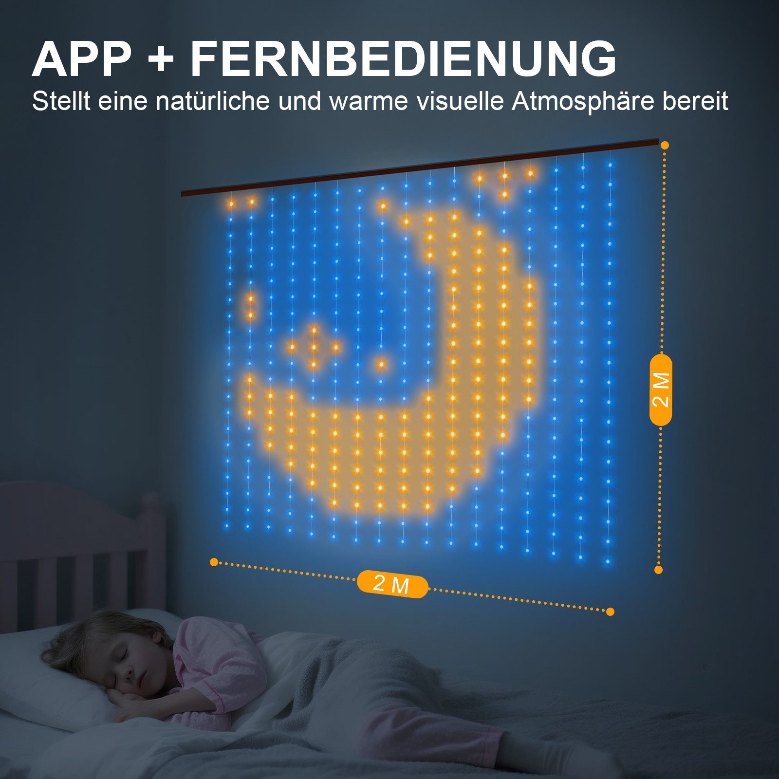 XERSEK Lichtervorhang LED Vorhanglichter Lichterkette, DIY Szenen,RGB, App/ günstig online kaufen