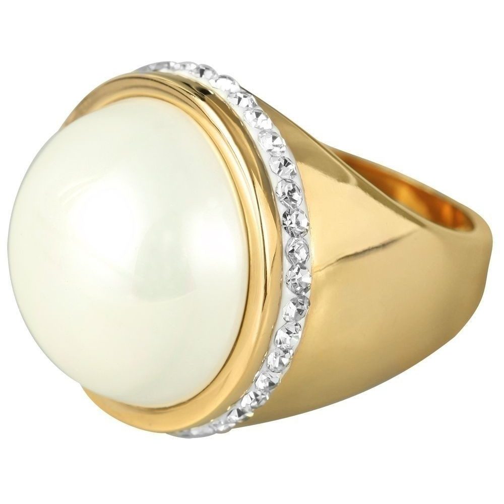 Adelia´s Fingerring Damen Ring aus Edelstahl mit Strass Steinchen – Bild 3 von 3