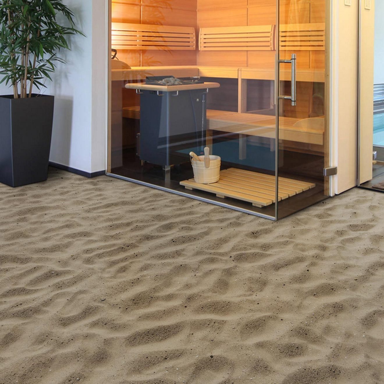 Vinylteppich »CV-Belag Moonlight Sand, Erhältlich in vielen Größen,  Bodenbelag«, Floordirekt, Höhe: 2.7 mm, mit 3D Effekt