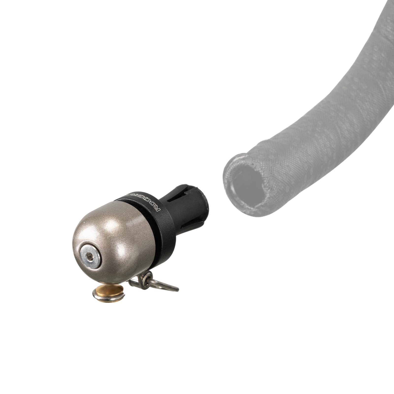 ROCKBROS Fahrradklingel 2in1 Mini Fahrrad Glocke als Lenkerstopfen, für Rennrad Drop Bar 22,2mm gebogener Lenkerz