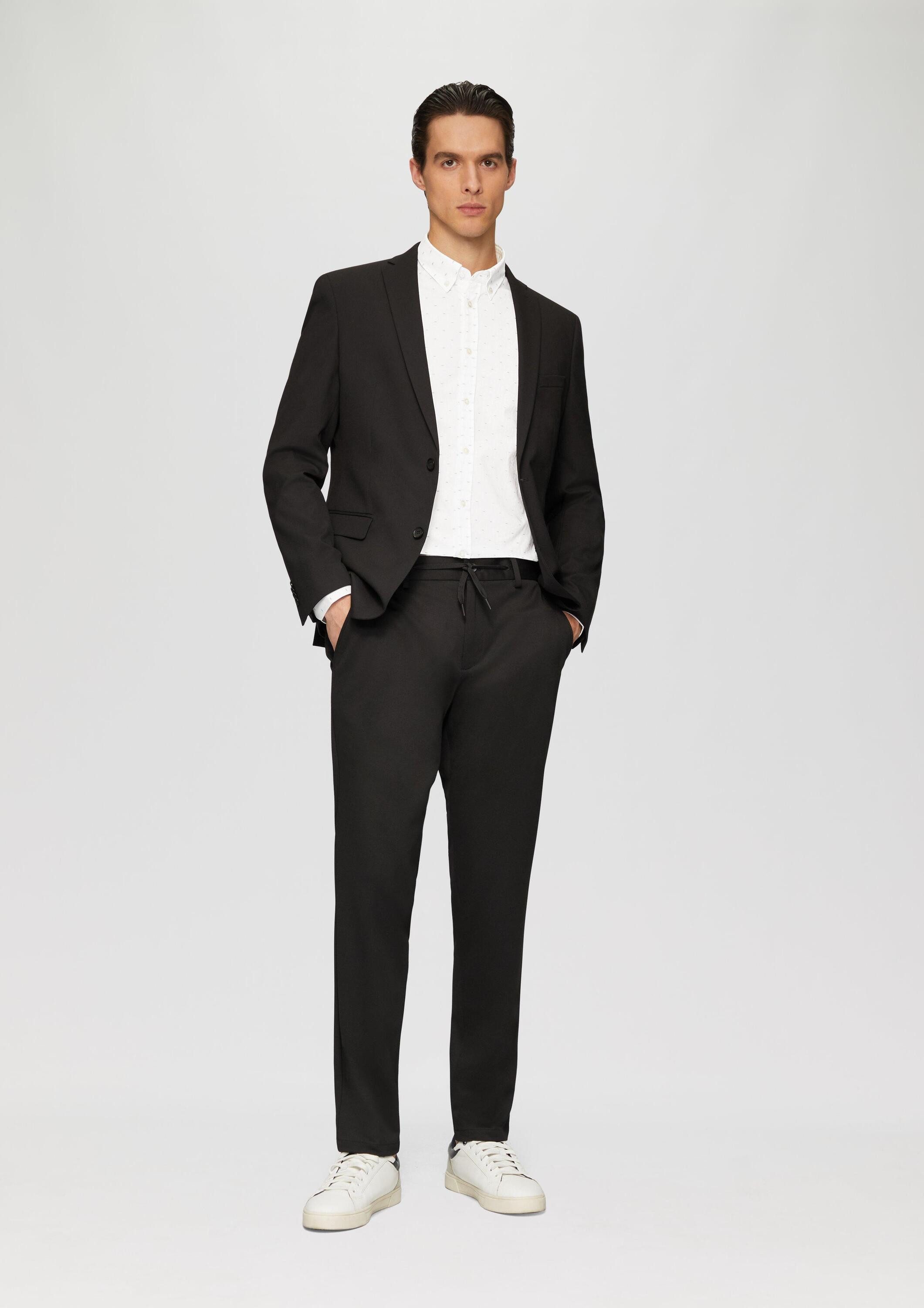 s.Oliver Langarmhemd Hemd Tailored Fit: Button-Down-Hemd aus Baumwollstretch