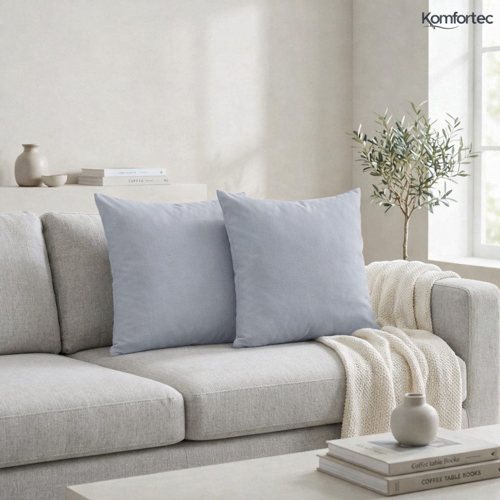 Komfortec Kissenbezug Premium Kopfkissenbezug, gebürstet 100% Mikrofaser 90g/m², (2 Stück), 40x60 cm mit Reißverschluss, Superweiches Kissenhülle Set