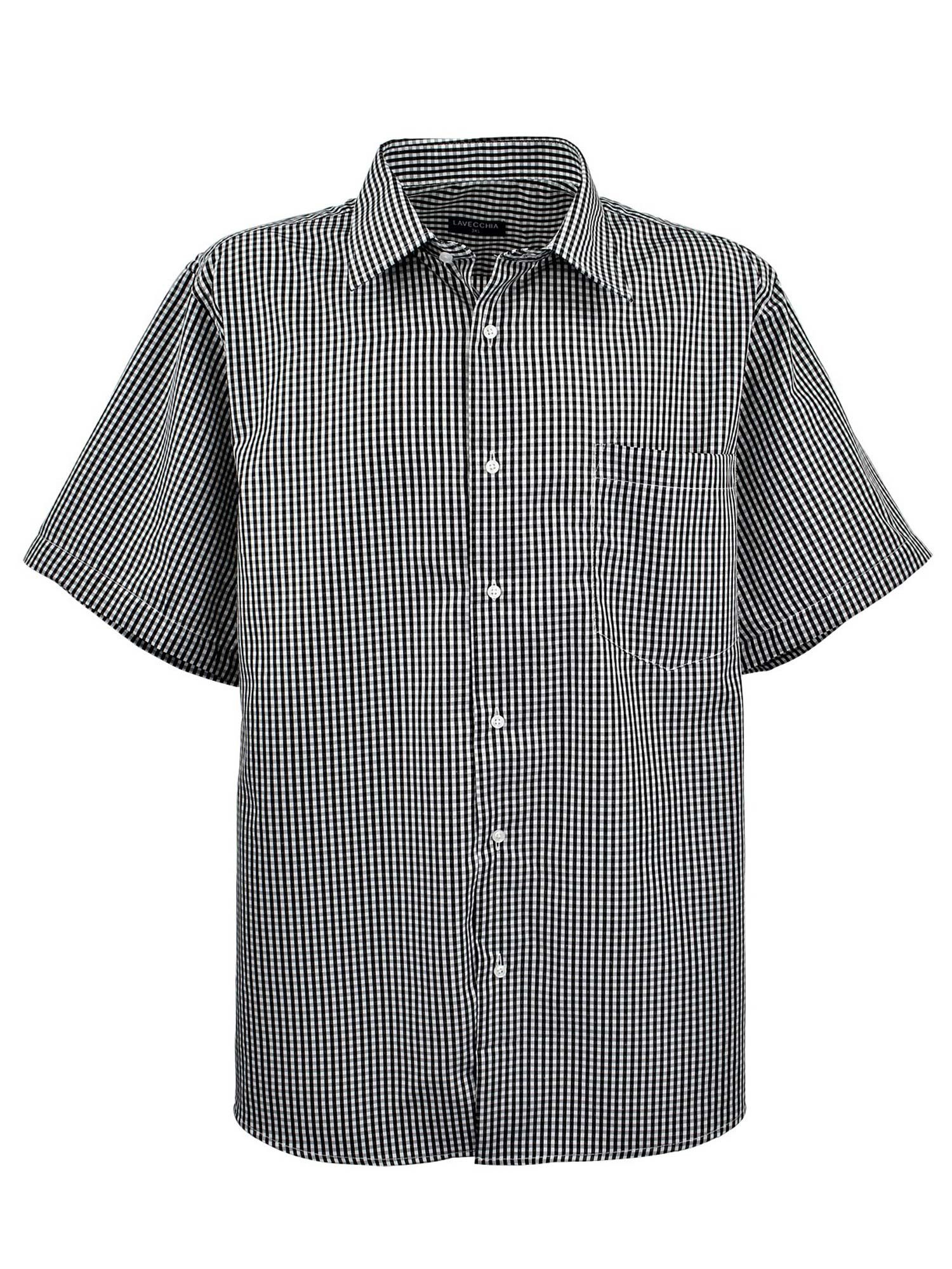 Lavecchia Kurzarmhemd Lavecchia Herren Kurzarmhemd HKA19 (Black-White, 6XL) günstig online kaufen