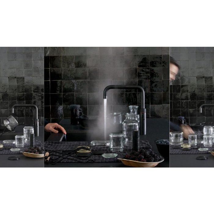 QUOOKER Küchenarmatur QUOOKER FUSION Square VAQ PRO3 Schwarz 100°C Armatur (3FSBLK) (2-St) Spültischmischer mit 100°C Kochendwasserfunktion RF11912