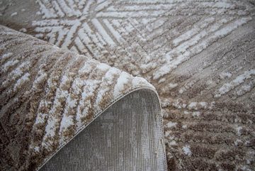 Läufer Oslo 2210, RESITAL The Voice of Carpet, rechteckig, Höhe: 12 mm, Kurzflor, modernes Design, Hoch-Tief Effekt, mit Fransen