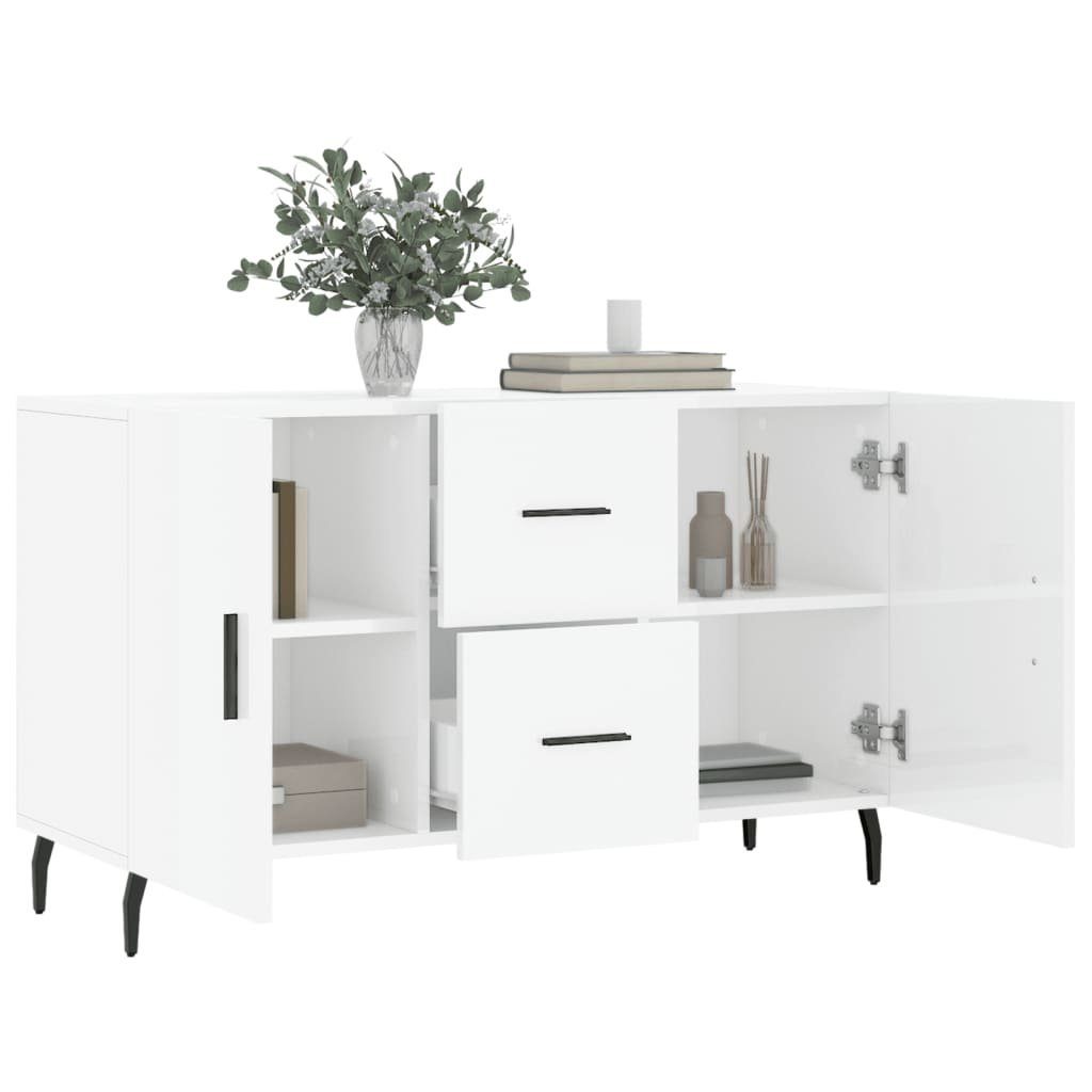 Hochglanz-Weiß Sideboard (1 Holzwerkstoff Sideboard 100x36x60 St) cm vidaXL