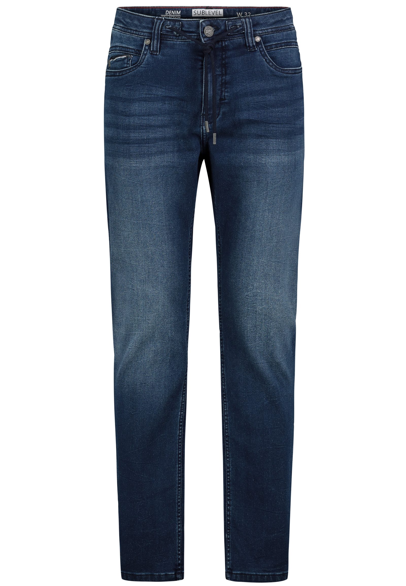 SUBLEVEL Regular-fit-Jeans Jeans im 5-Pocket-Style mit Reißverschluss Denim günstig online kaufen