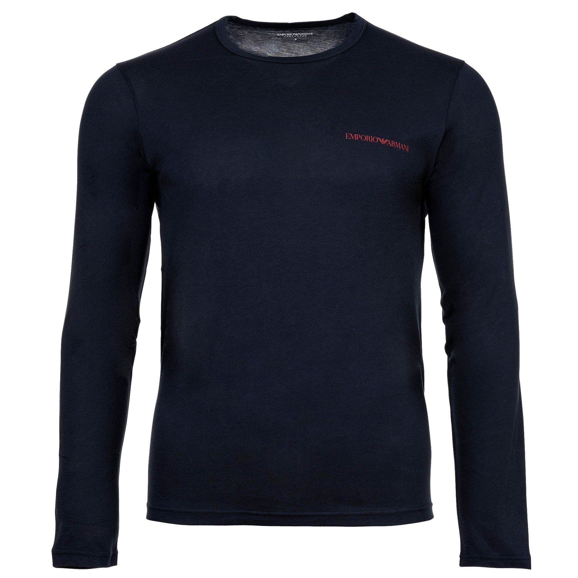 Emporio Armani T-Shirt Herren Longsleeve 1er Pack Baumwolle Pure Cotton (Packung, 1er Pack)