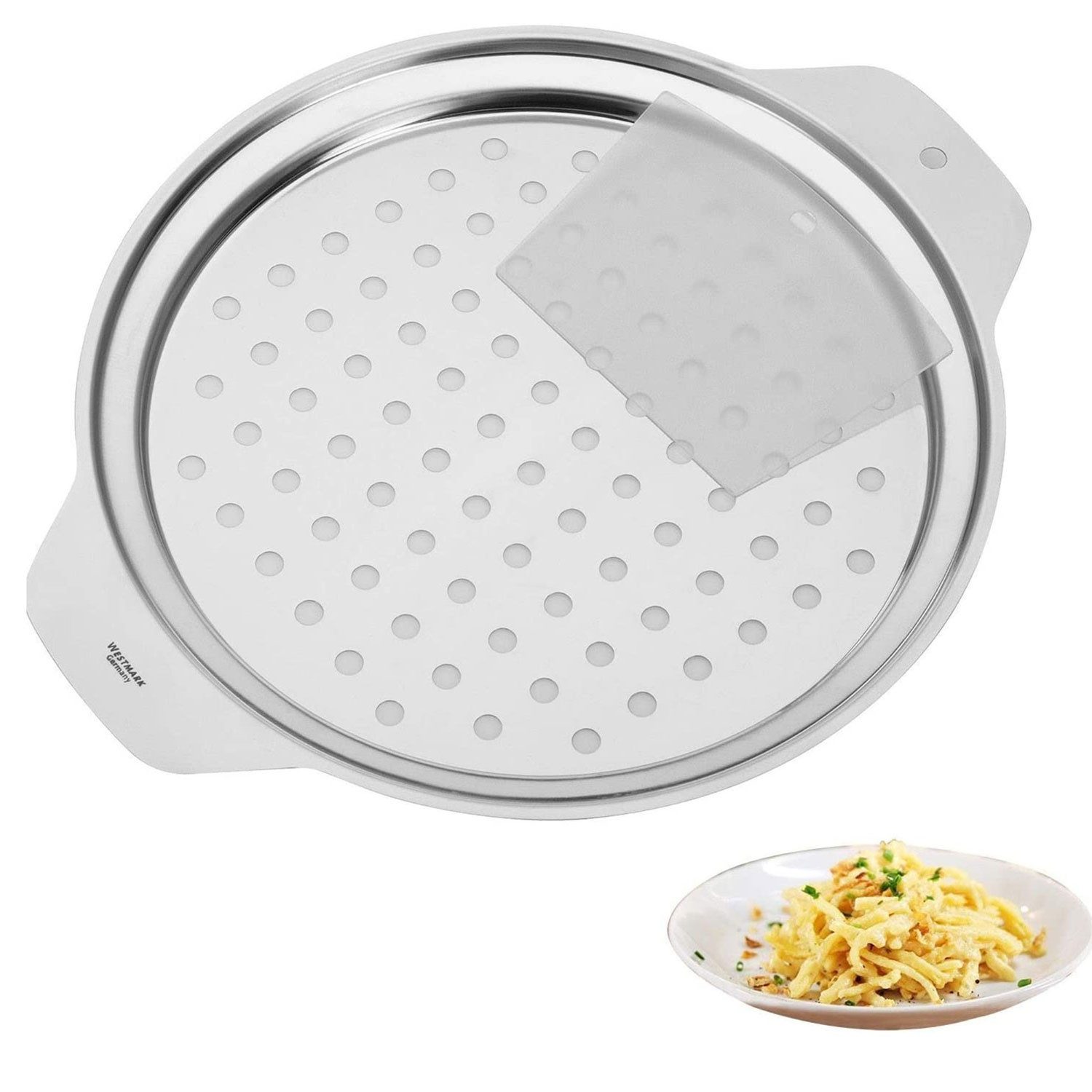 WESTMARK Spätzlereibe Blech + Schaber, 2teiliges Set, PP