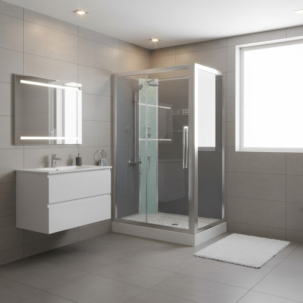 JVmoebel Eckdusche Luxusduschkabine 120x90 cm - Wellnessdusche aus Acryl & Glas, BxT: 90.0x120.0 cm, 1-tlg., Made in Europe