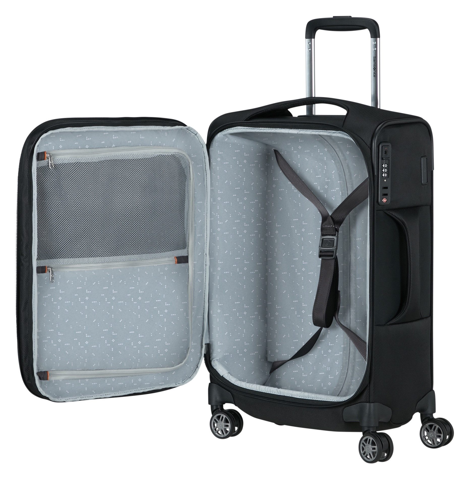 Samsonite Weichgepäck-Trolley RE-LITE, verschiedene Größen und Farben, 4 Rollen, Reisekoffer TSA-Schloss Stickerbogen Volumenerweiterung Laptopfach