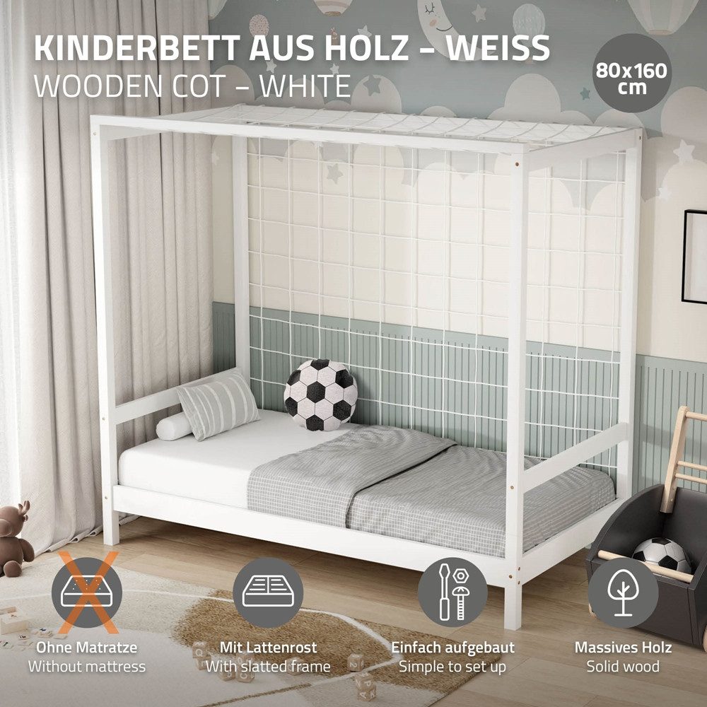 ML-DESIGN Spielbett Fußballtor Einzelbett für Kinder günstig online kaufen