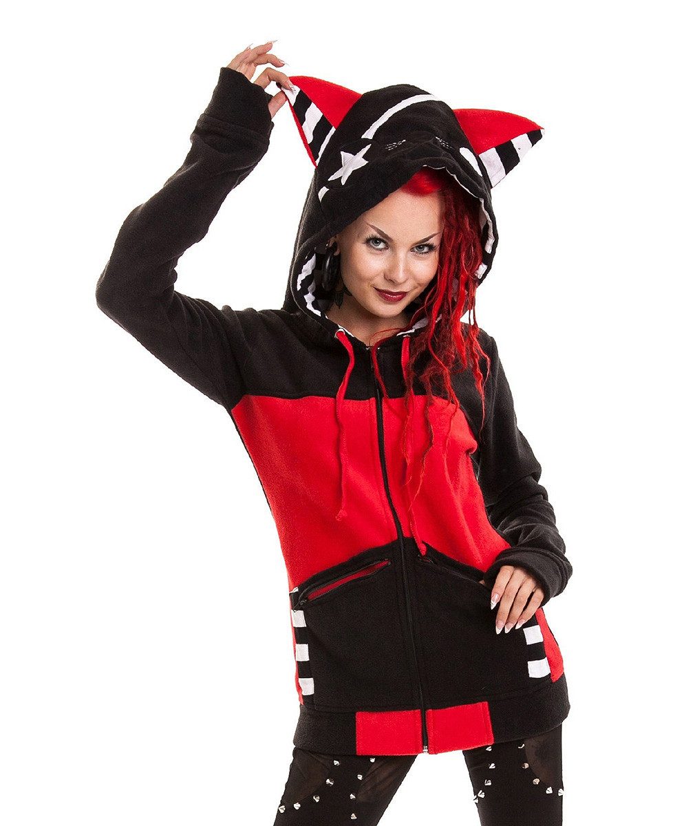 Bye Bye Kitty Kapuzensweatshirt Kapuzenjacke Star Kitty Hood Cute Kawaii Cosplay Katze Cat Neko