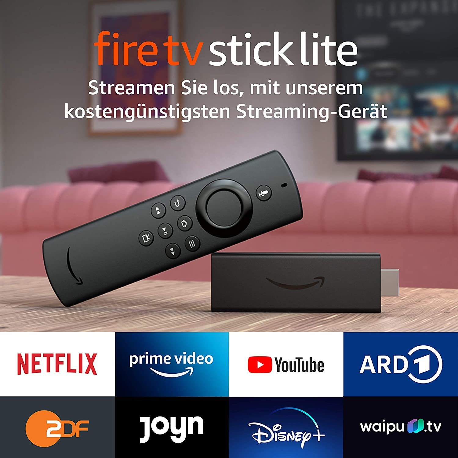 Amazon Streaming-Stick Fire TV Stick Lite Sprachfernbedienung neuste inkl. Generation Alex