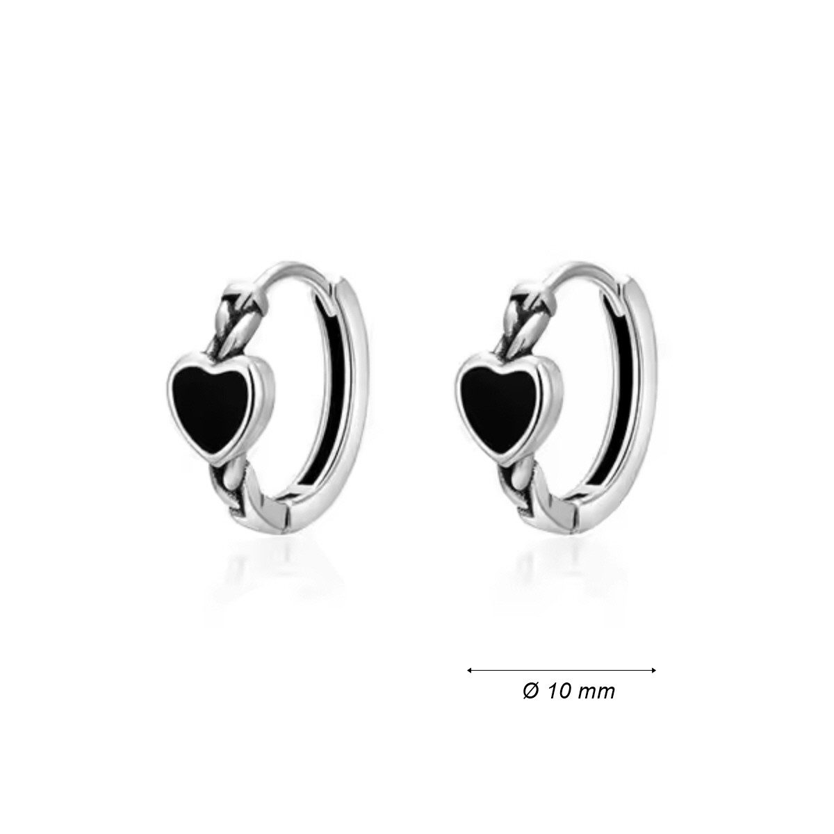 ELLAWIL Paar Creolen Ohrschmuck Ohrstecker Damenohrringe Creole schwarzes H günstig online kaufen