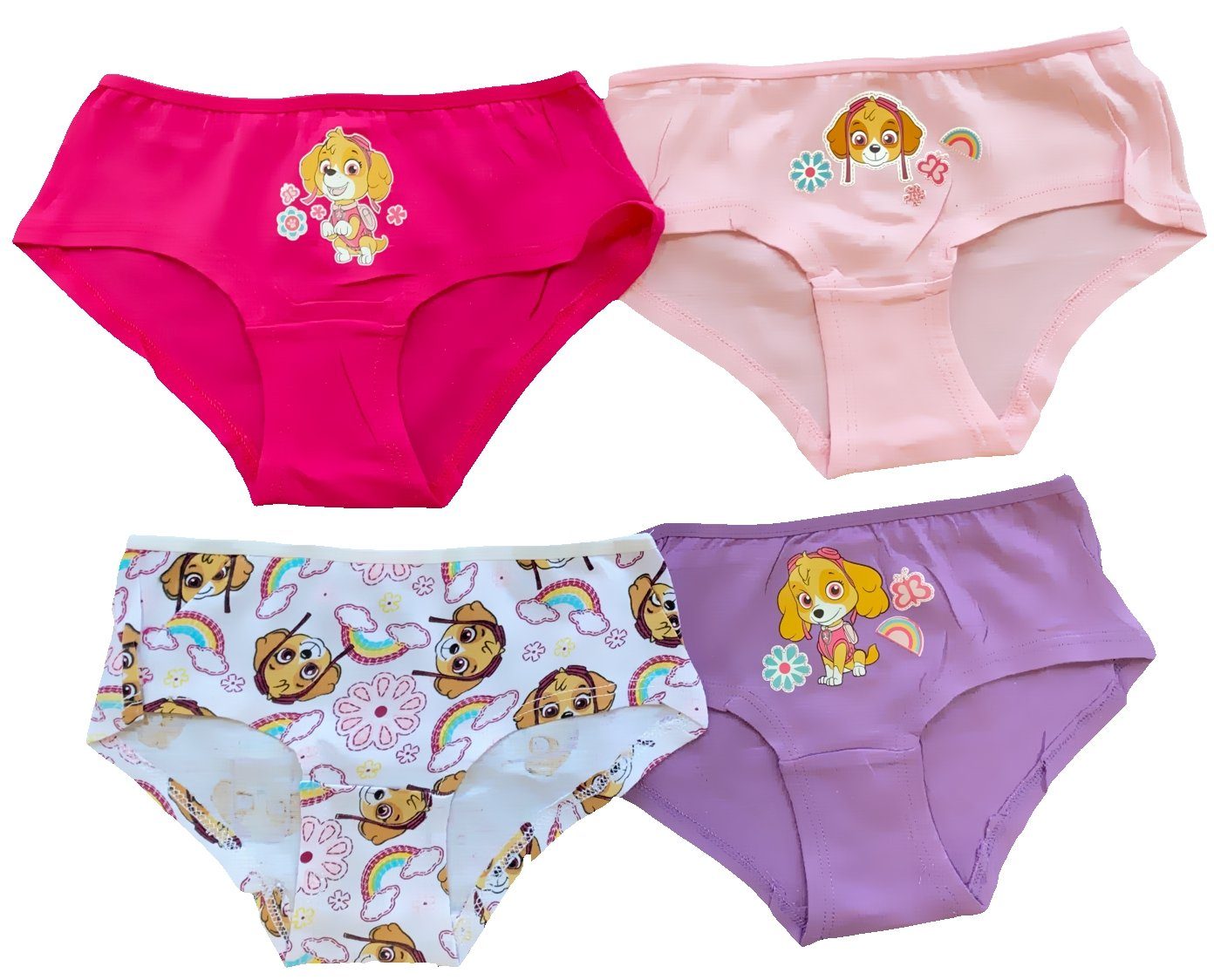 PAW PATROL Boxer 4x PAW PATROL Slips Mädchen Unterhosen Slips Schlüpfer