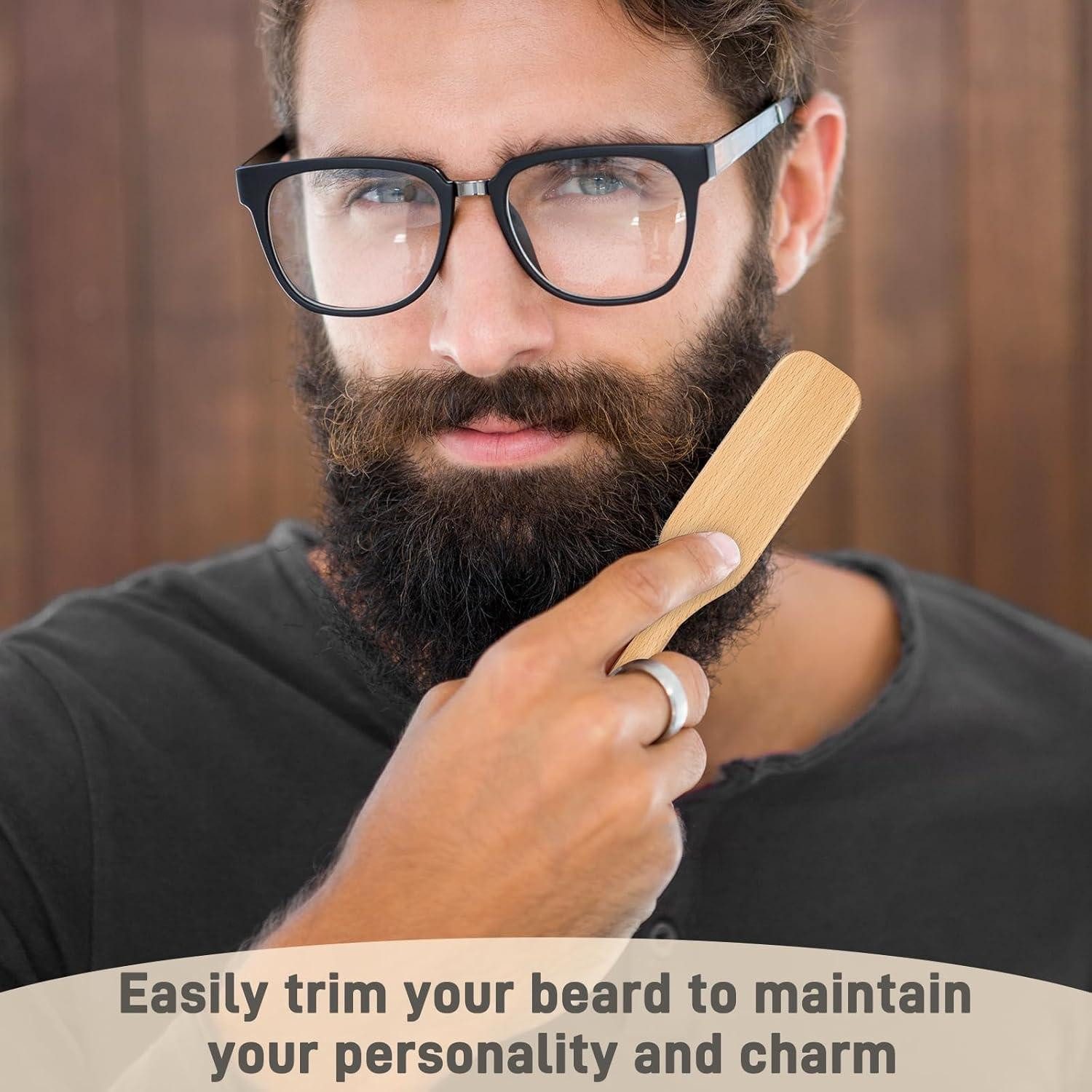 LuxusKollektion Bartbürste Bartbürste Wildschweinborsten Walnussholz Bartkamm Haar Rasierpinsel