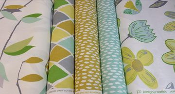 Prestigious Textiles Stoff Dekostoff Bayside Honeydew ocker gelb weiß 137cm