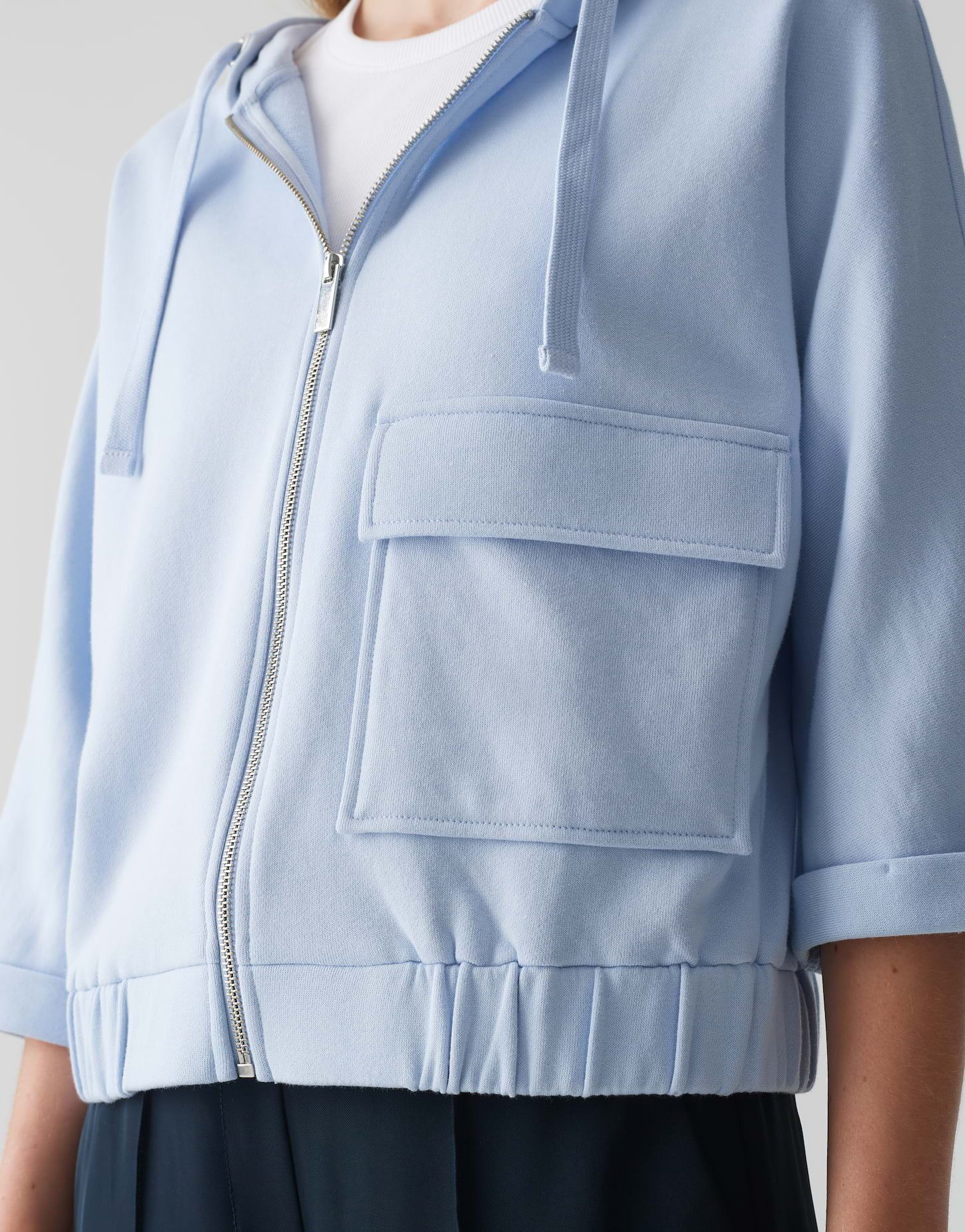 OPUS Sweatjacke GUSA Batwing Fit aus softer Baumwolle