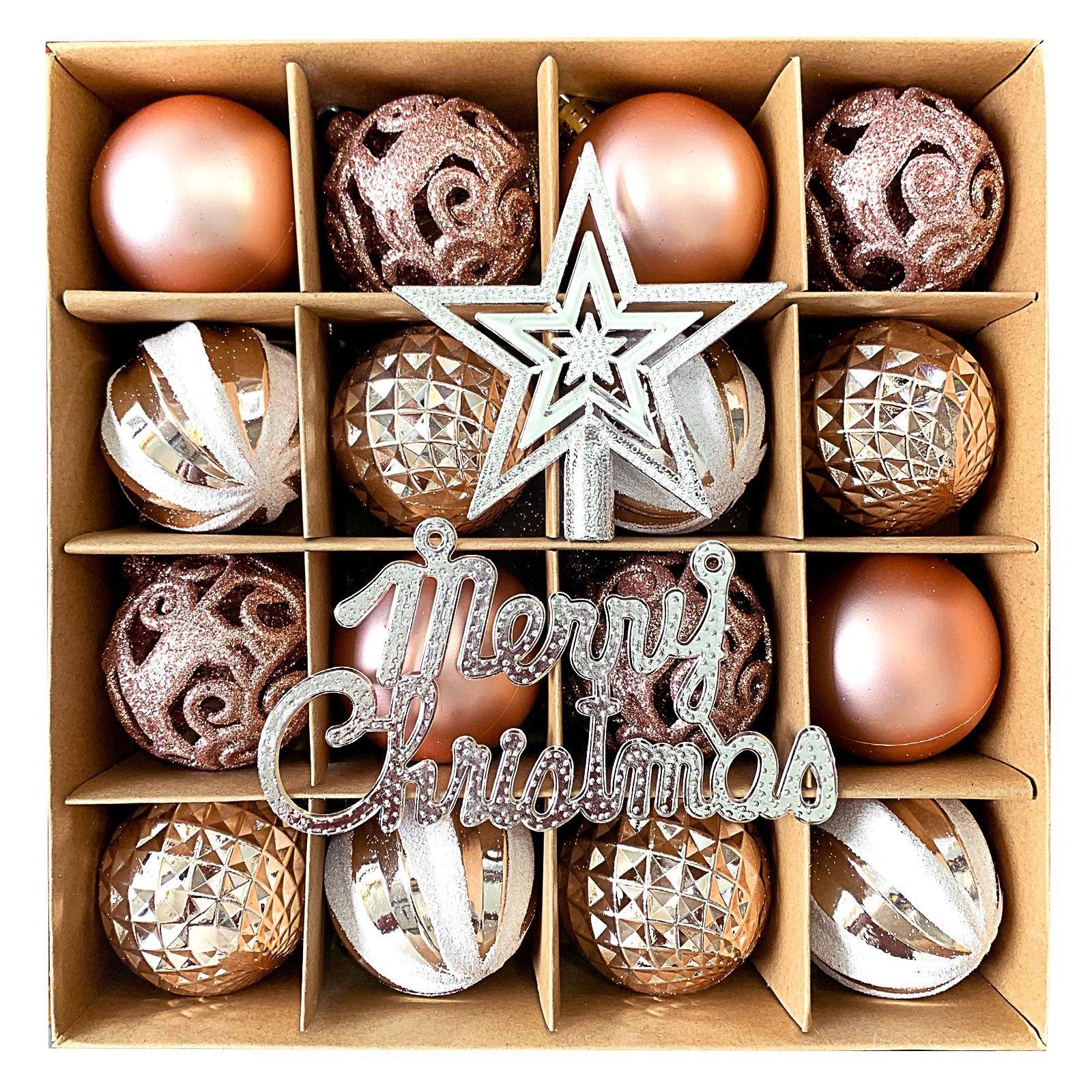 XDeer Weihnachtsbaumkugel Weihnachtskugeln Set, Christbaumkugeln Deko Weihnachten, Weihnachtsbaumschmuck,Weihnachtsbaumkugeln