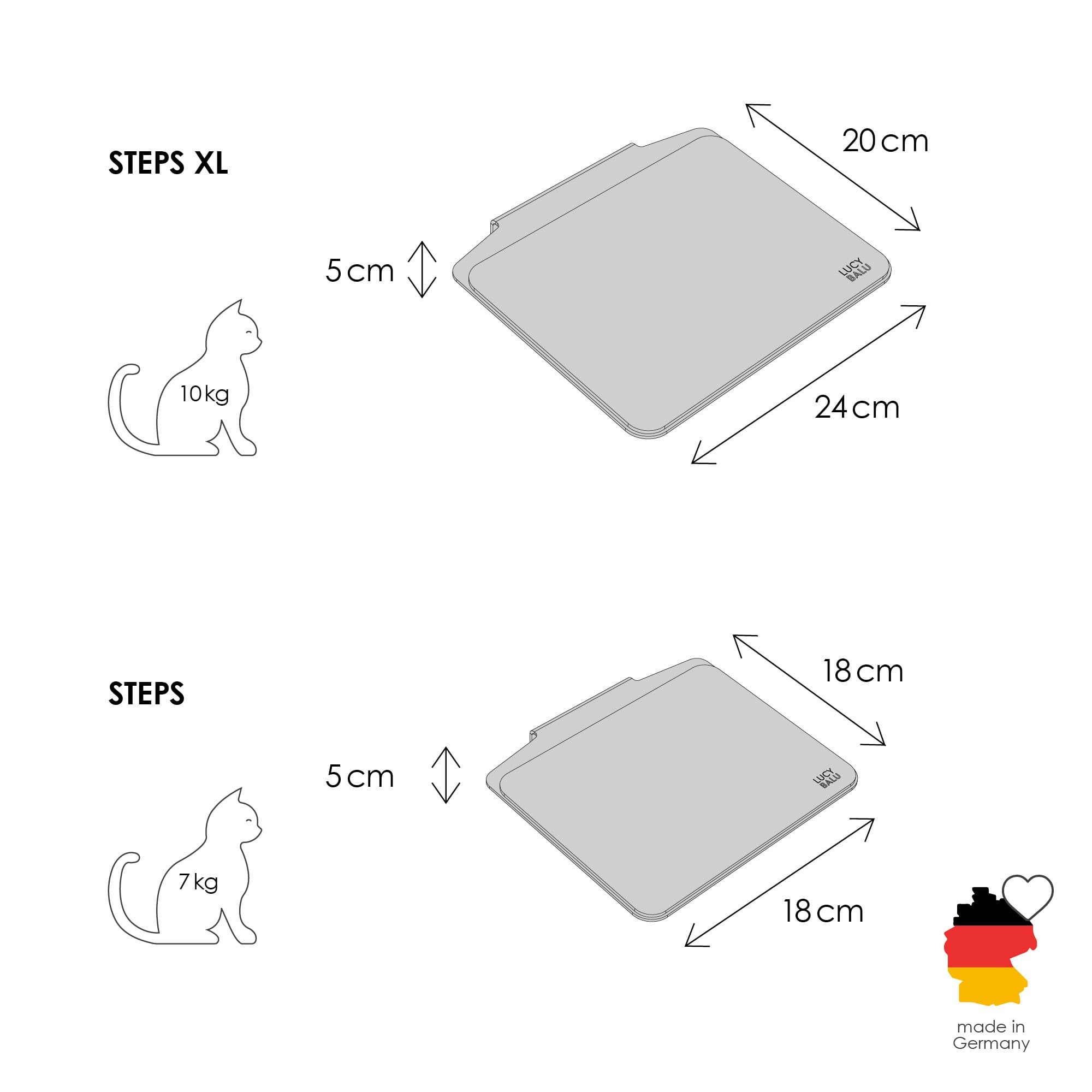 LucyBalu Katzen-Kletterwand Katzentreppe XL, Katzen Kletterwand, Katzenstuf günstig online kaufen