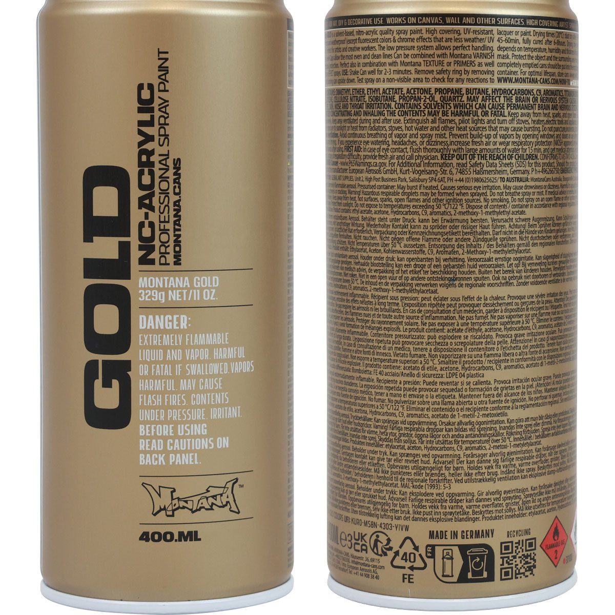european aerosols Sprühfarbe Lackspray Acryl Montana Gold Rot 400ml schnell trocknend
