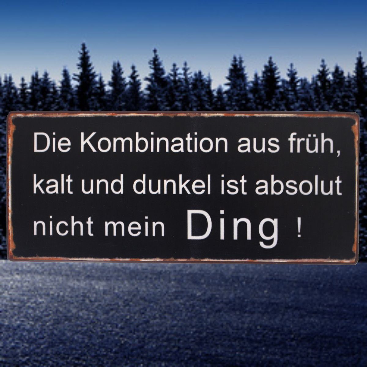 Lafinesse Metallschild LaFinesse - Die Kombination aus früh,... Metallschild, (Stück, 1 St)