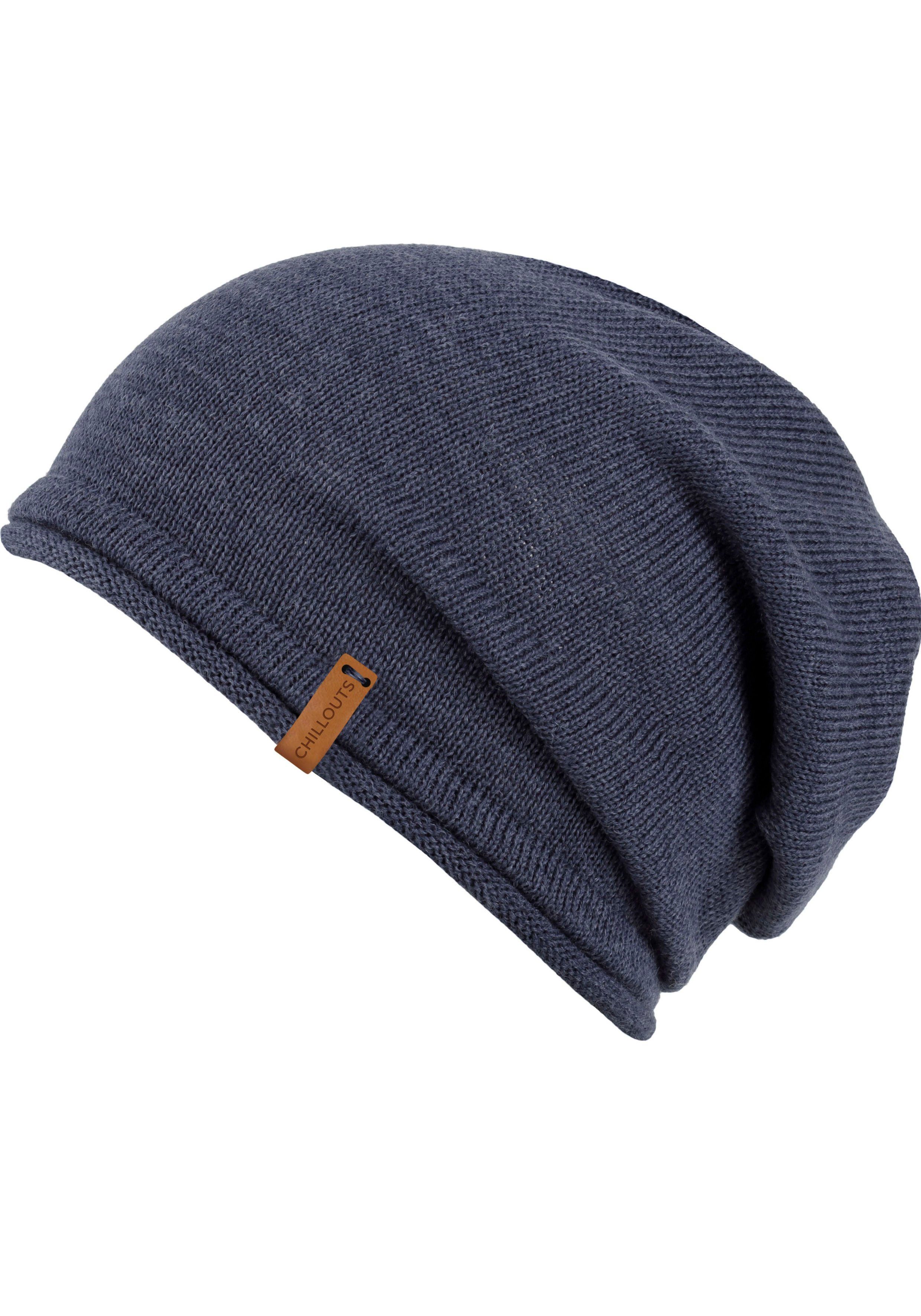 chillouts Beanie Leicester Hat mit lockerer Passform und Wollanteil blau | 