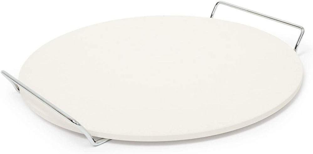KESPER® Pizzastein Pizzastein, Material: Cordierit-Keramik, Metall, Maße: Ø 33 cm H: 1 cm, (1-St)