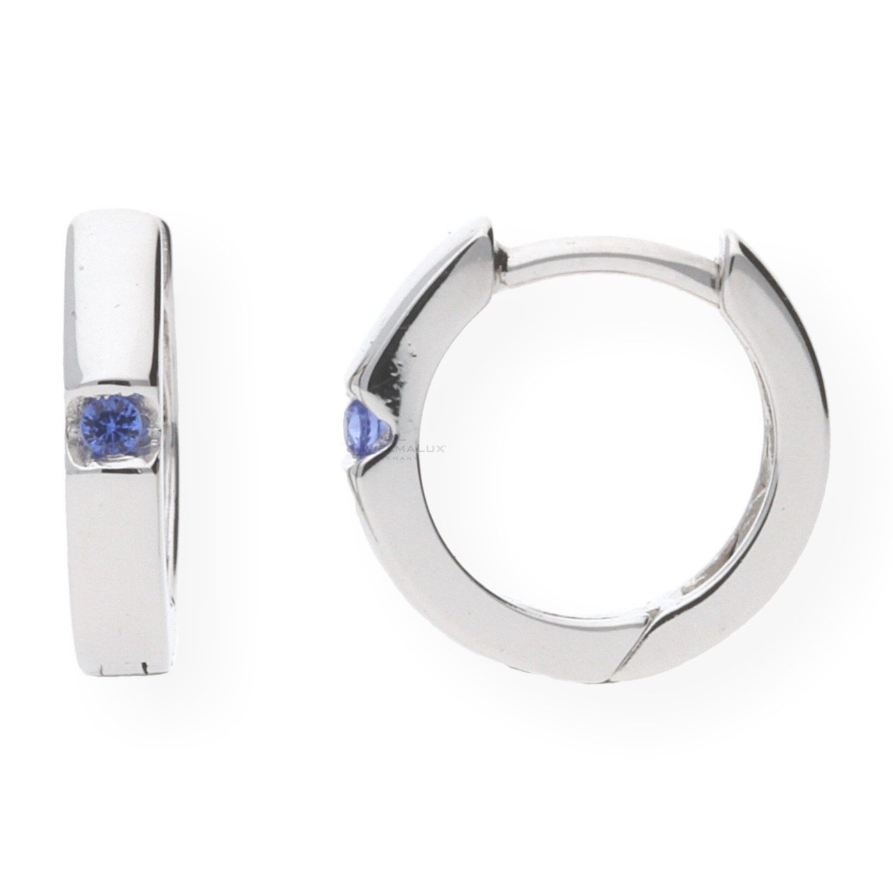 JuwelmaLux Paar Creolen JuwelmaLux Creolen JL10-06-0434 Silber 925/000 mit Zirkonia blau (kein Set, 2-tlg., inkl. edelm Schmucketui)