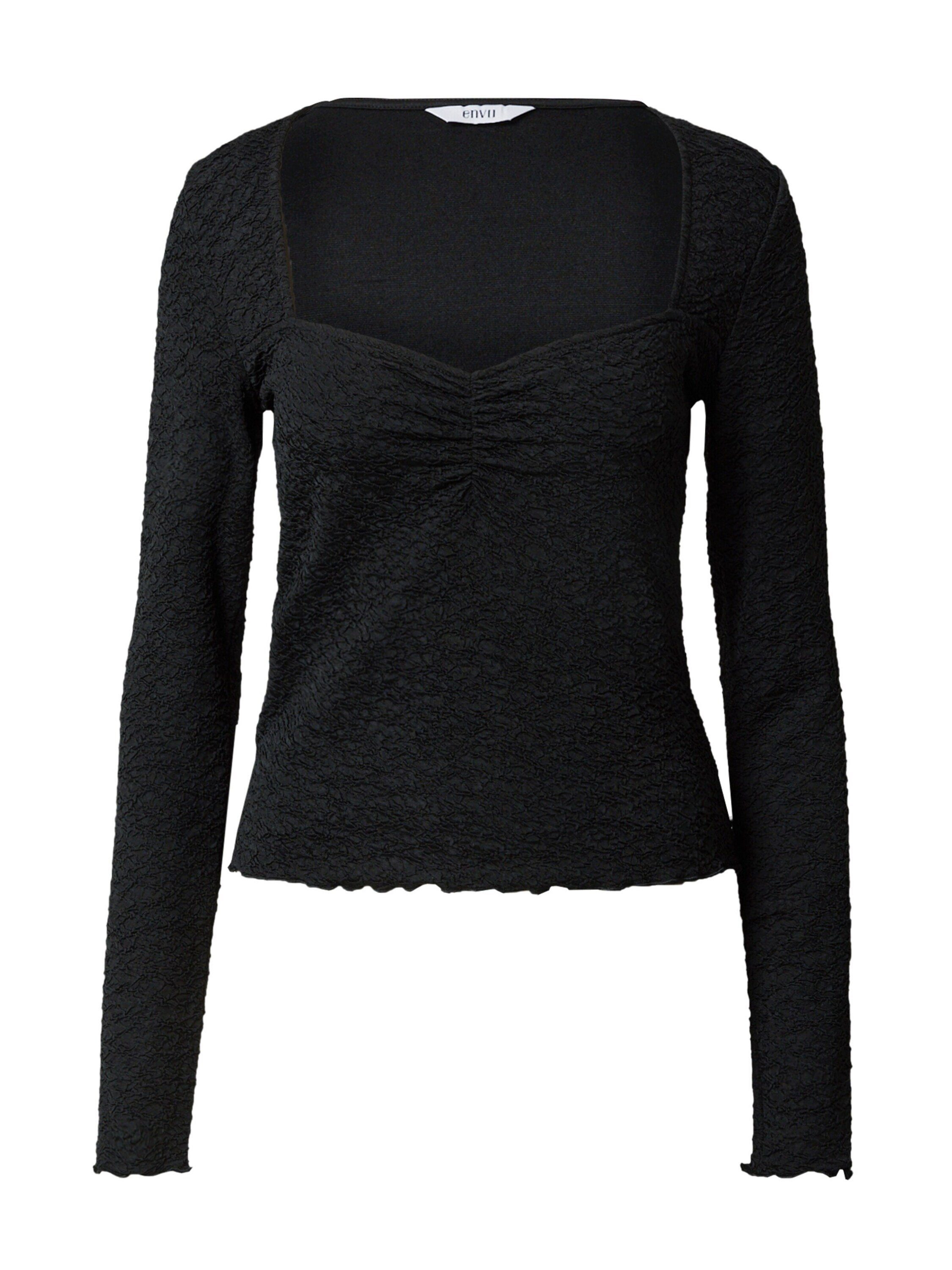Envii Langarmshirt LAURA (1-tlg) Drapiert/gerafft