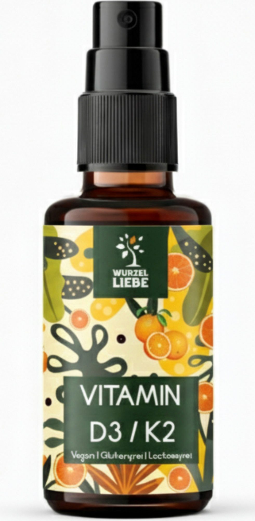 WURZELLIEBE Vitamin D3/K2 - 1000I.E. Vitamin D & 20µg Vitamin K2 Spray, 30 ml