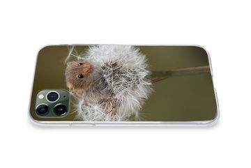 MuchoWow Handyhülle Maus - Jung - Blumen, Handyhülle Apple iPhone 11 Pro Max, Smartphone-Bumper, Print, Handy