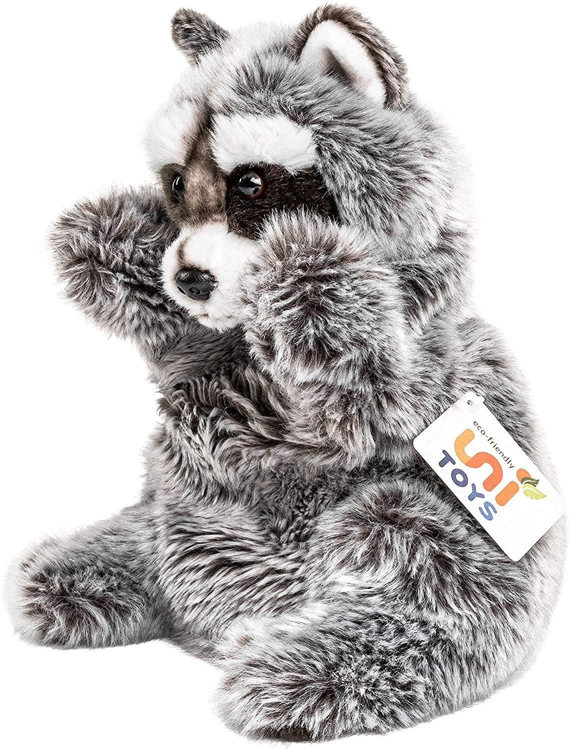 Uni-Toys Kuscheltier Handpuppe Waschbär - 26 cm (Höhe) - Plüsch-Bär - Plüsc günstig online kaufen