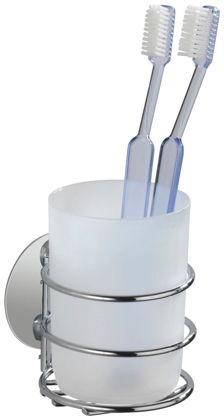 WENKO Zahnputzbecher Turbo-Loc®, aus weiß satiniertem Kunststoff günstig online kaufen