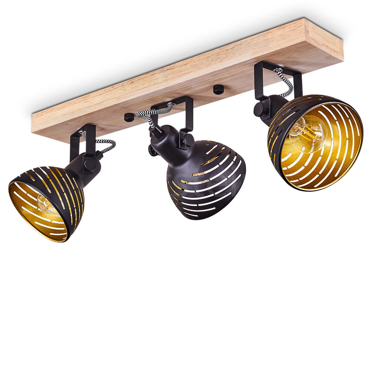 hofstein Deckenleuchte »Mitterthal« Deckenlampe aus Holz/Metall günstig online kaufen