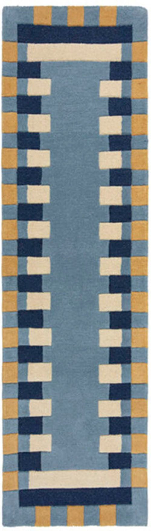 FLAIR RUGS Wollteppich Kai Wool Border, rechteckig, Höhe: 10 mm, Kai Wool Border Läufer Teppich