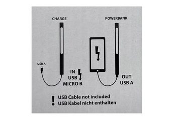 Harms Import Handleuchte Specter (1-St), Stableuchte 31cm USB Powerbank Touch Standfuß Erdspieß