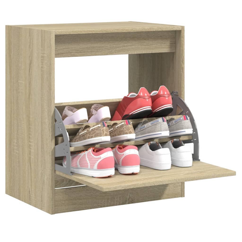 vidaXL Schuhschrank 60 x 42 x 69 cm Schuhschrank Sonoma Eiche 60x42x69 cm Spanplatte