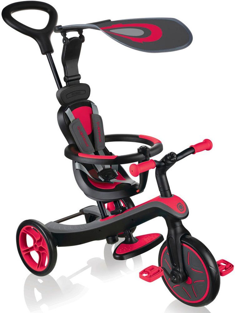 Dreirad toys 4in1 rot EXPLORER & authentic sports Globber TRIKE