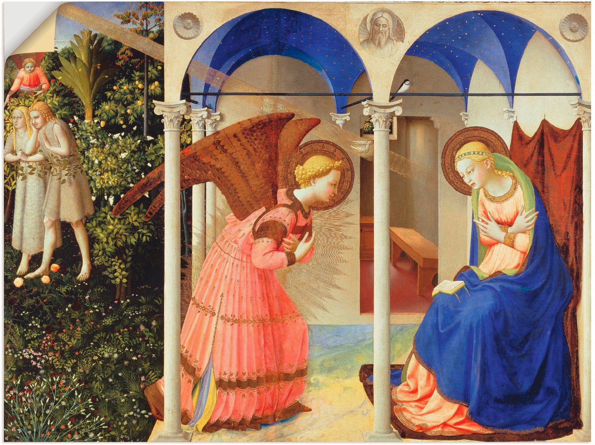 an Poster Wandaufkleber St), Maria, Verkündigung Religion in versch. Wandbild Leinwandbild, Artland (1 Größen als oder