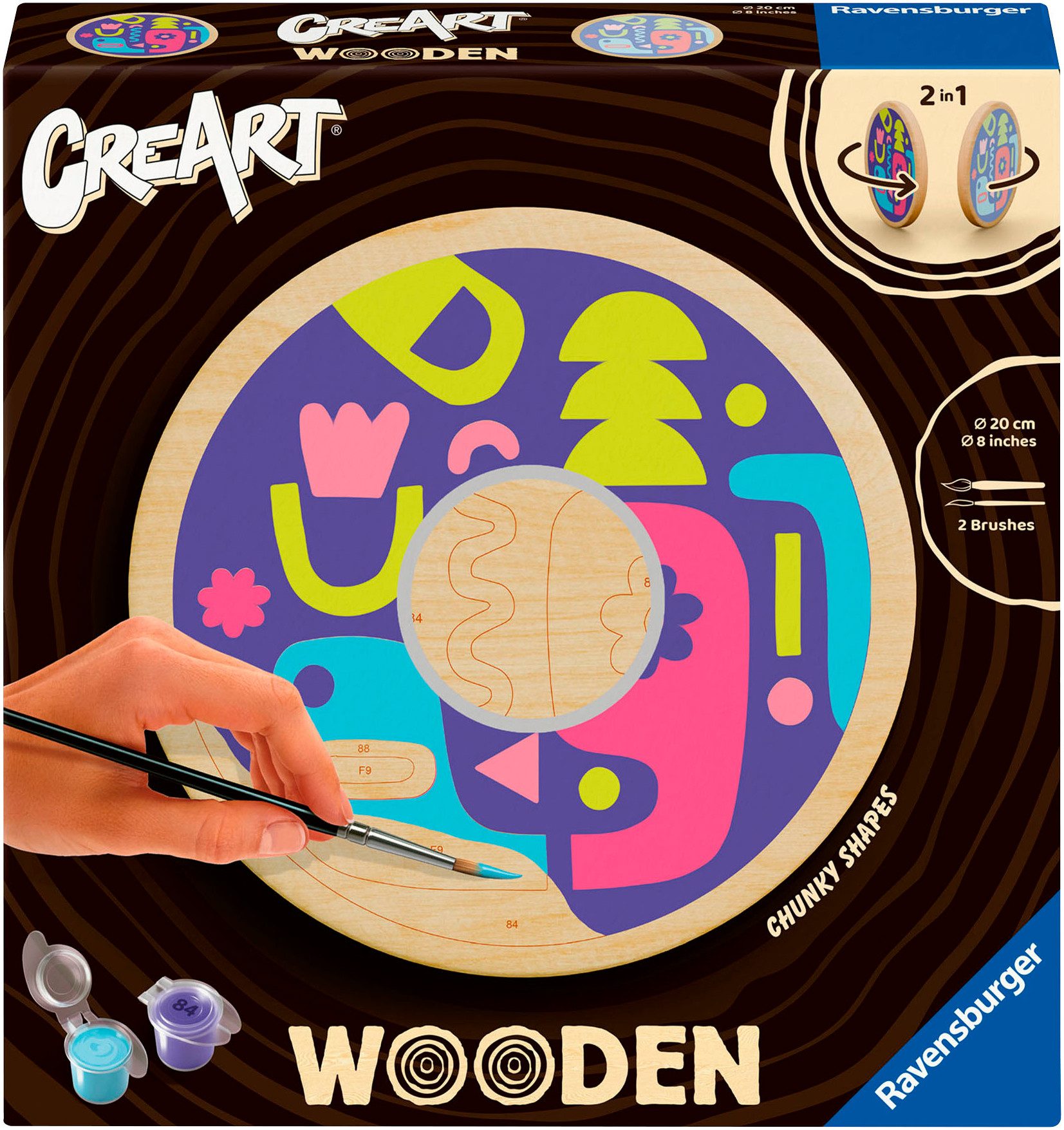 Ravensburger Malen nach Zahlen CreArt, Wooden, Chunky Shapes, Made in Europe
