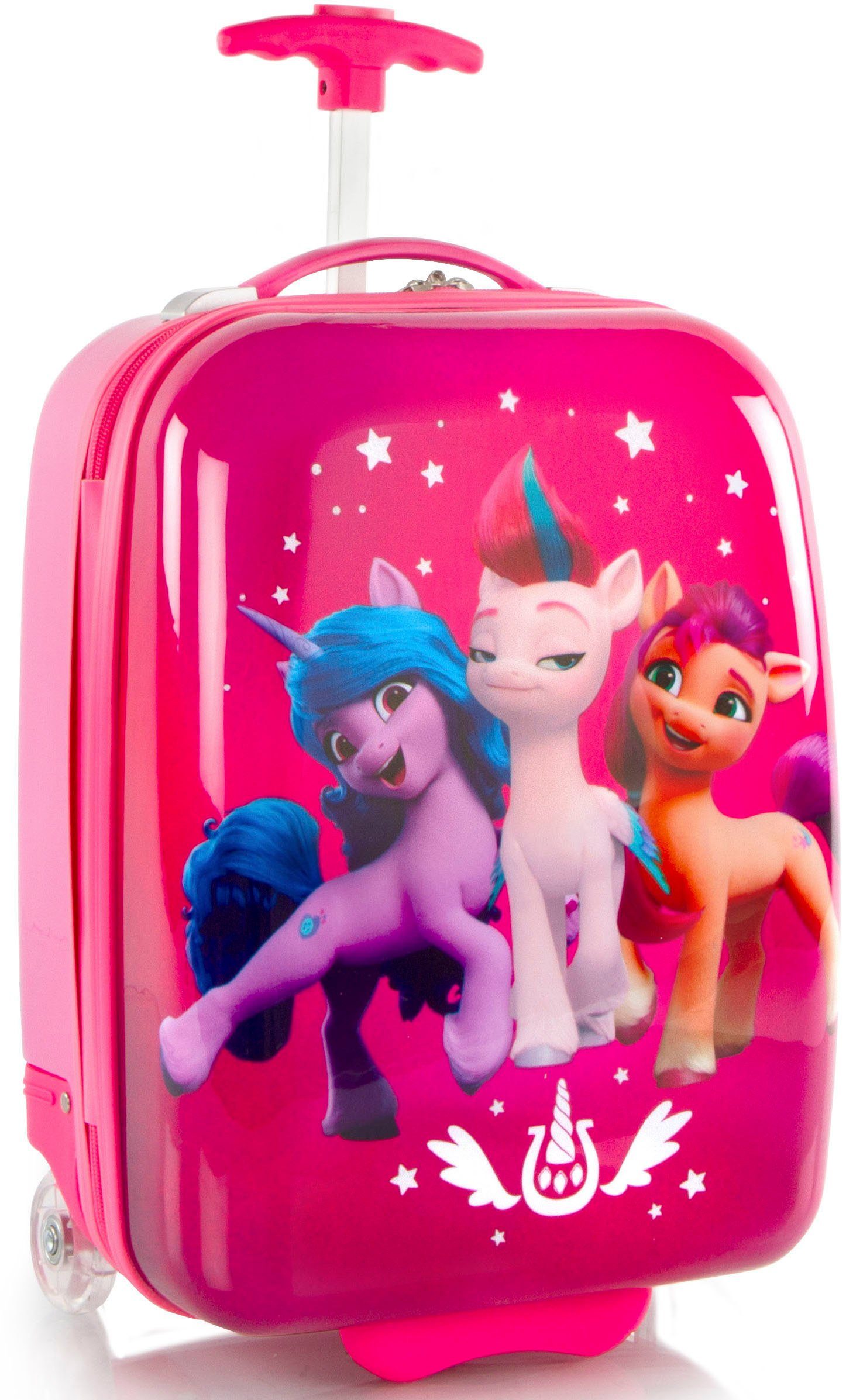 Heys Kinderkoffer My Little Pony pink, 46 cm, 2 Rollen, mit hervorstehenden Rädern; mit Quick-Release-Trolley-Griffsystem
