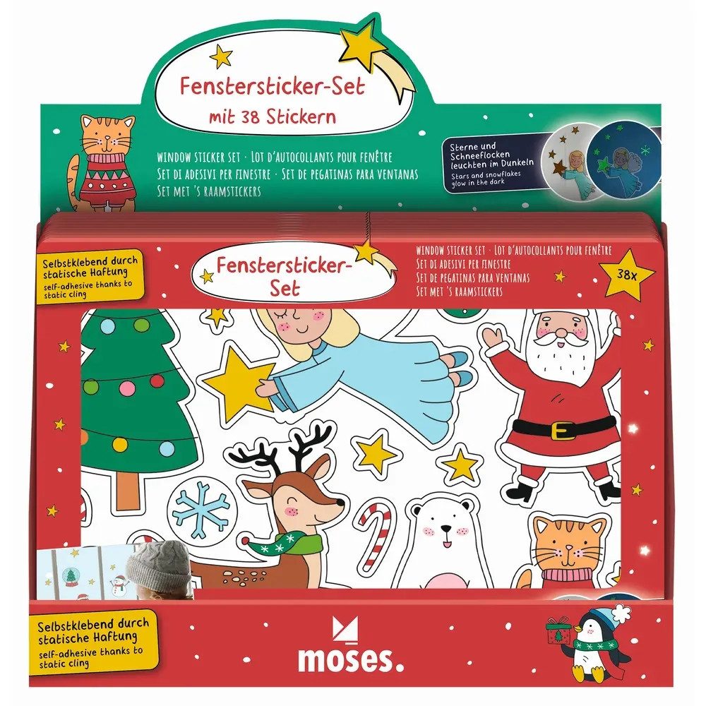 Moses. Verlag Sticker Nachtleuchtendes Fenstersticker-Set