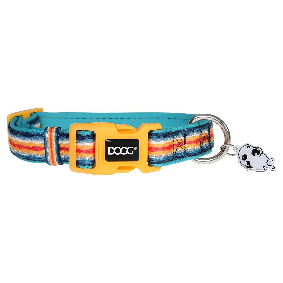 DOOG Hunde-Halsband Halsband Scout rot/gelb/blau