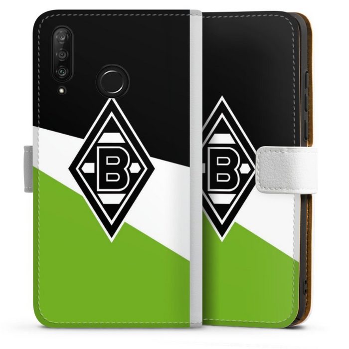 DeinDesign Handyhülle Borussia Mönchengladbach Gladbach Offizielles Lizenzprodukt Huawei P30 Lite New Edition Hülle Handy Flip Case Wallet Cover
