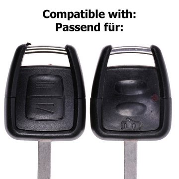 mt-key 2x 2 Tasten Auto Schlüssel Reparatur Set + 4X Mikrotaster + 2X CR2032 Knopfzelle, CR2032 (3 V), für Opel Vectra B Astra G Omega B Zafira Funk Fernbedienung