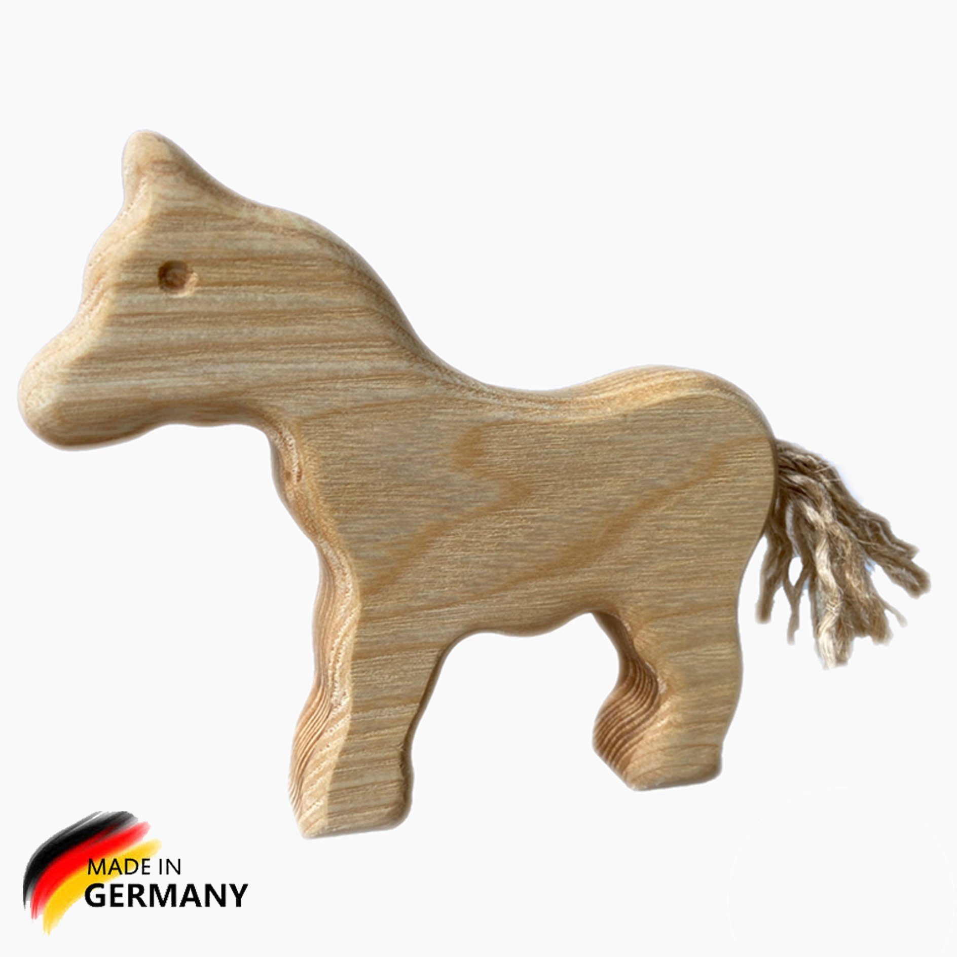 Madera Spielzeuge Greifspielzeug Holzpferd der ganz kleine Stromberger (packung, 1-tlg., spar set), Ein robustes kleines Fohlen, Made in Germany