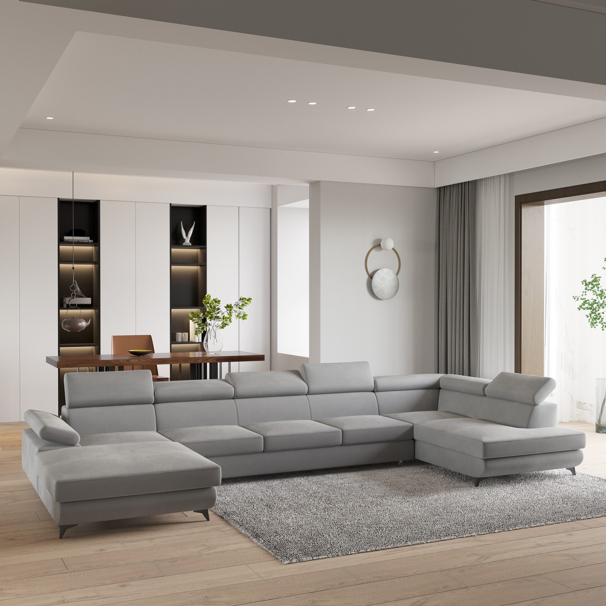 Masseno Ecksofa MONTIVA mit Schlaffunktion U-Form, günstig online kaufen